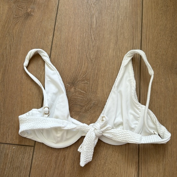 Monday Swimwear - Formentera Top - White Sand Crinkle - Small - Picture 2 of 3